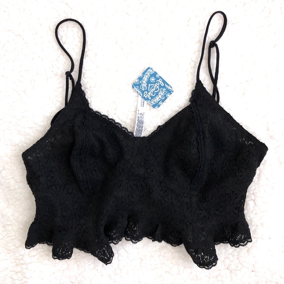 Free People Other - Free People Black Lace Bralette NWT